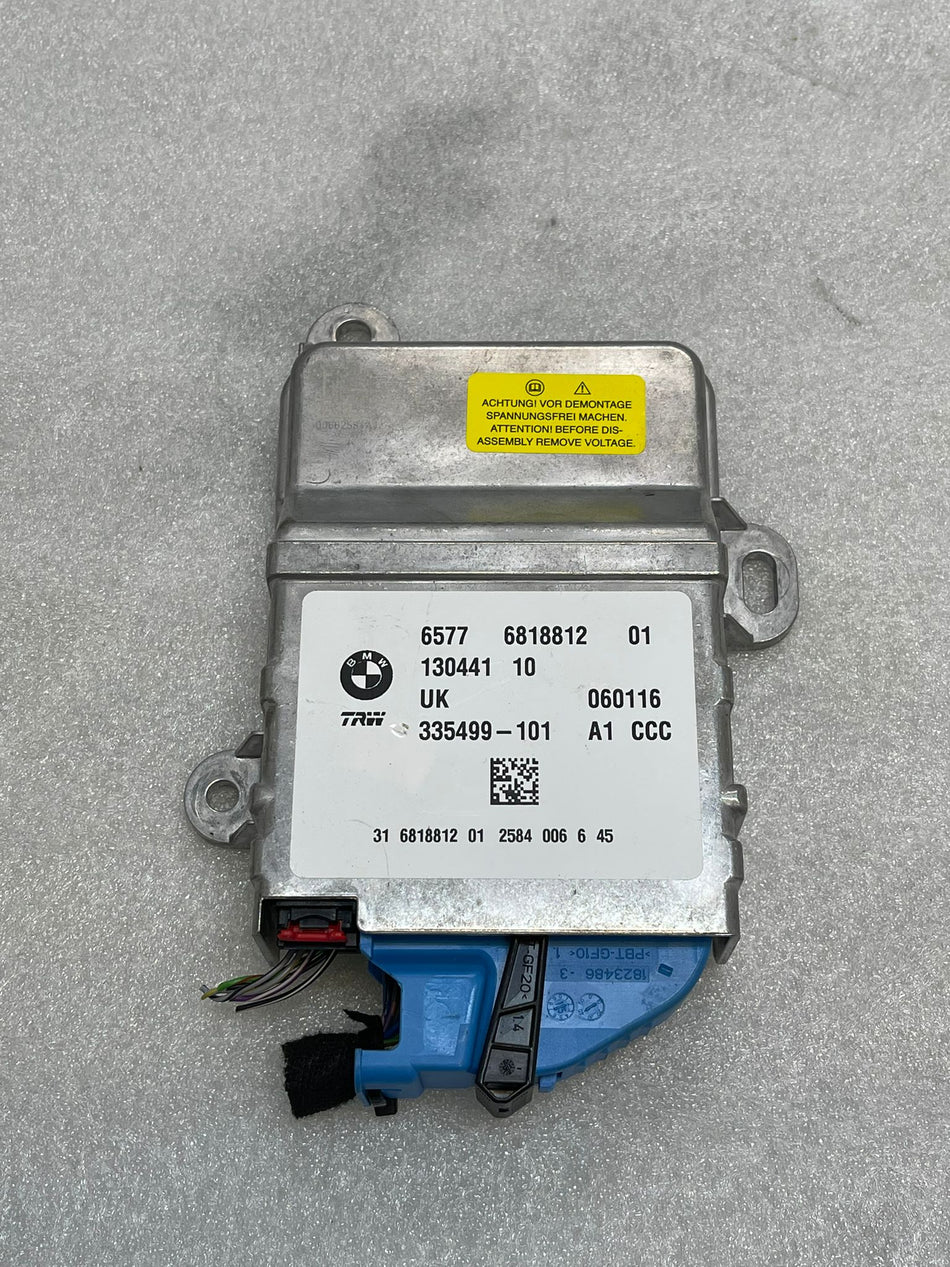 Genuine BMW E60 E61 ACSM Airbag Control Unit Module / Safety Gateway ECU (OE: 65776818812 / 6577 6818812-01) - TRW