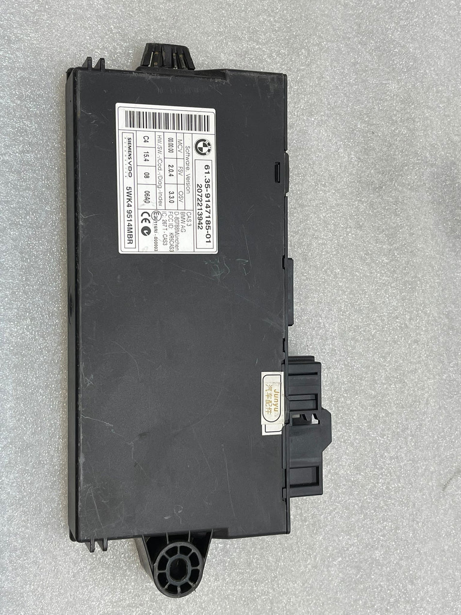 Genuine BMW E60 E90 E70 CAS3 Car Access System Immobilizer Control Module (OE: 61359147185 / 61.35-9147185-01) - Siemens VDO