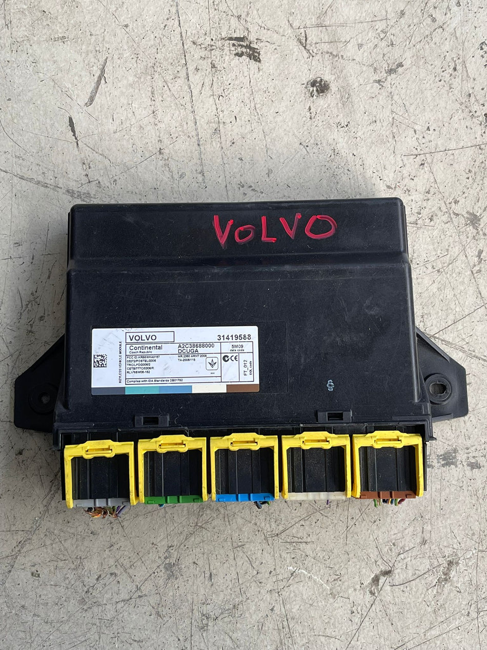 Genuine Volvo Keyless Vehicle Control Module KVM ECU Continental (Part No: 31419588 / A2C38688000)