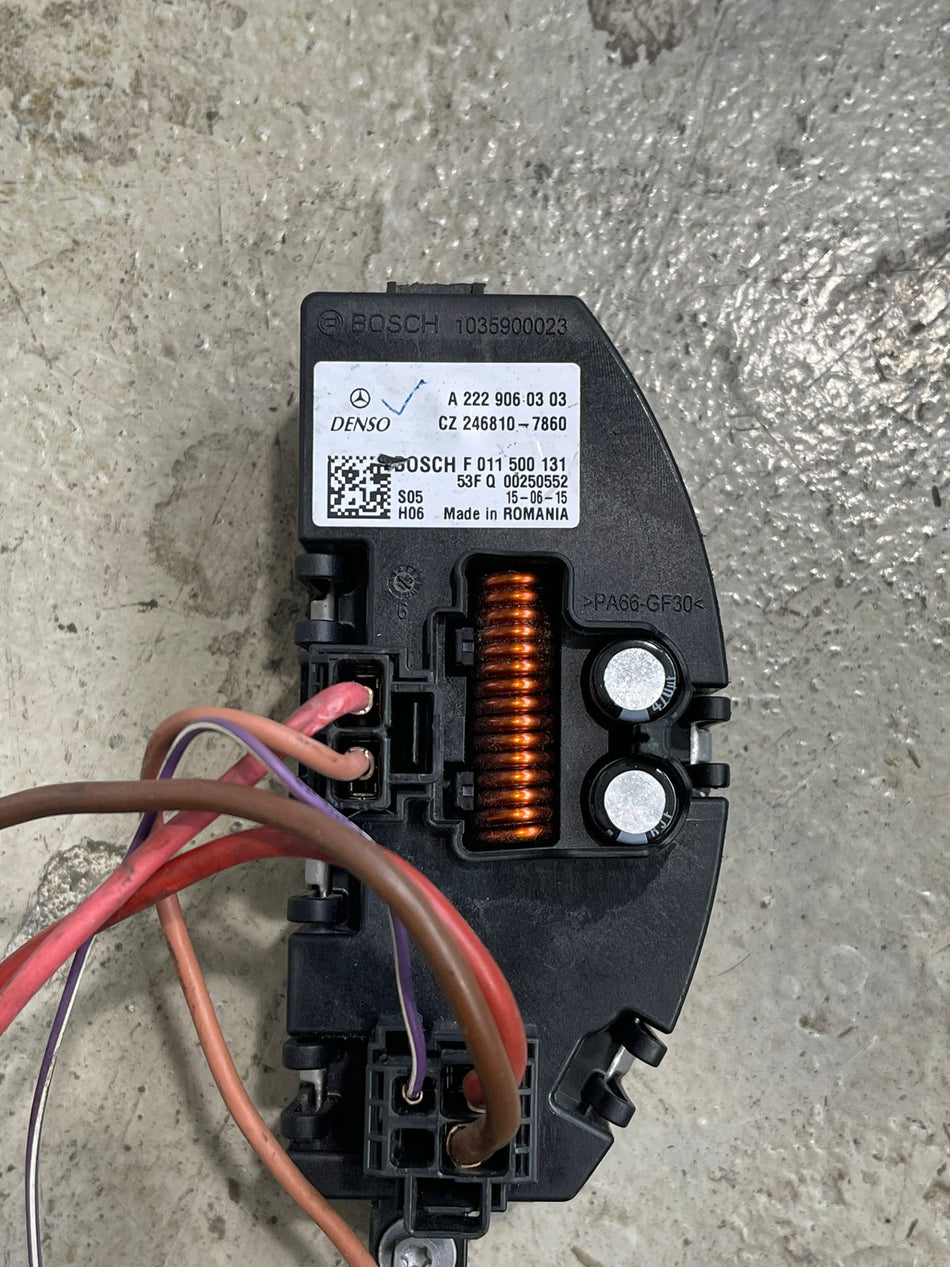 Genuine Mercedes-Benz OEM HVAC blower motor speed regulator control module (Part No: A2229060303)