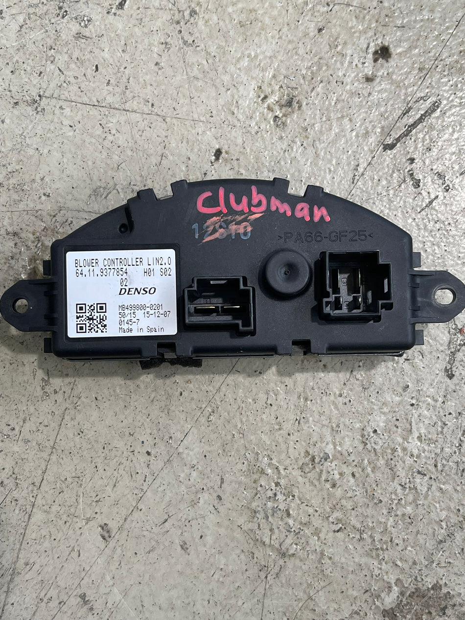 MINI / BMW interior climate control blower motor regulator