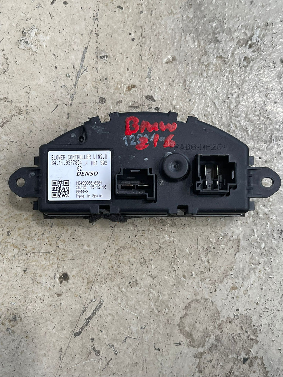 Genuine BMW / MINI factory interior climate system blower motor fan regulator series resistor module